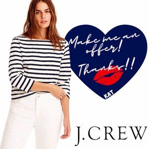 J. Crew striped tee boatneck T-shirt in stripe, XS